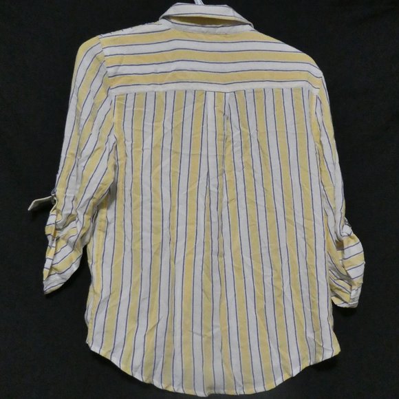 PINK ROSE striped button up shirt, small - Picture 2 of 11